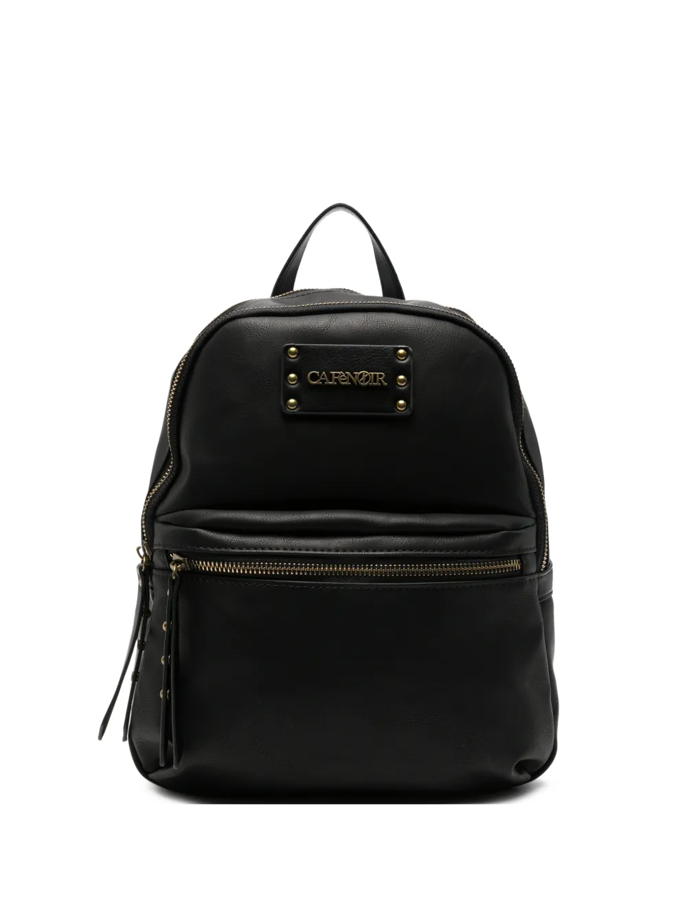 CAFèNOIR logo-plaque studded-detail backpack - Nero