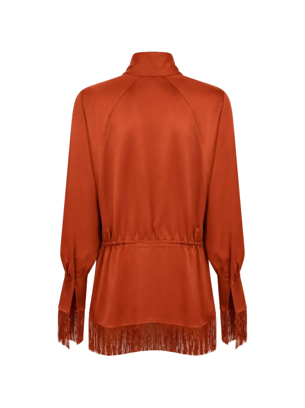 Rowen Rose Mini-jurk met sjaaldetail en franje Rood