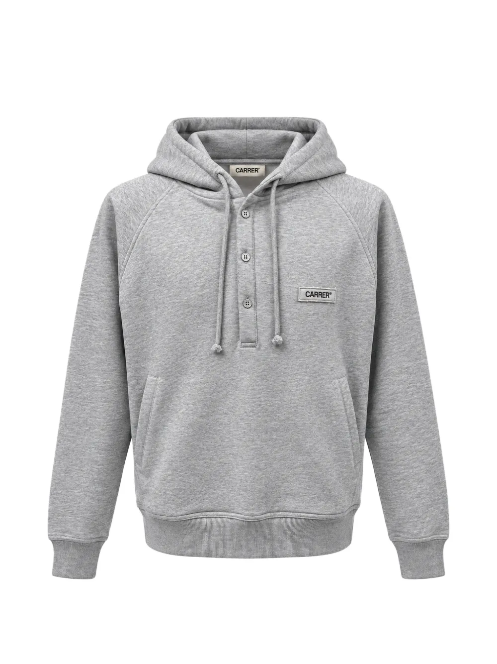 Carrer Kyd Raglan-sleeve Button-fastening Hoodie In Multi