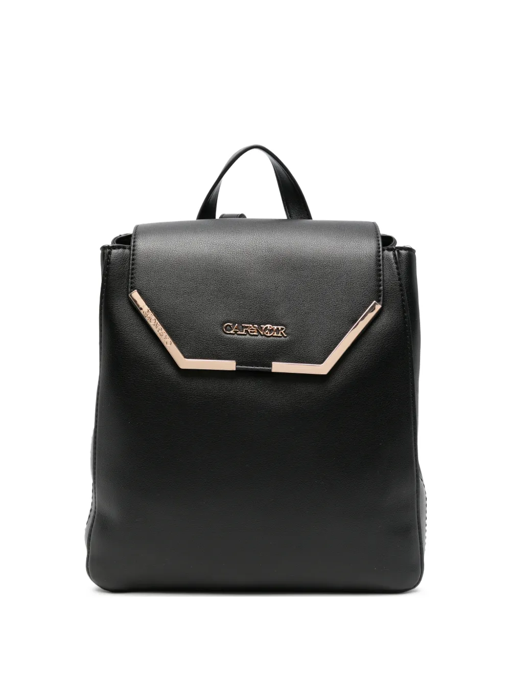 CAFèNOIR Zaino con placca logo - Nero