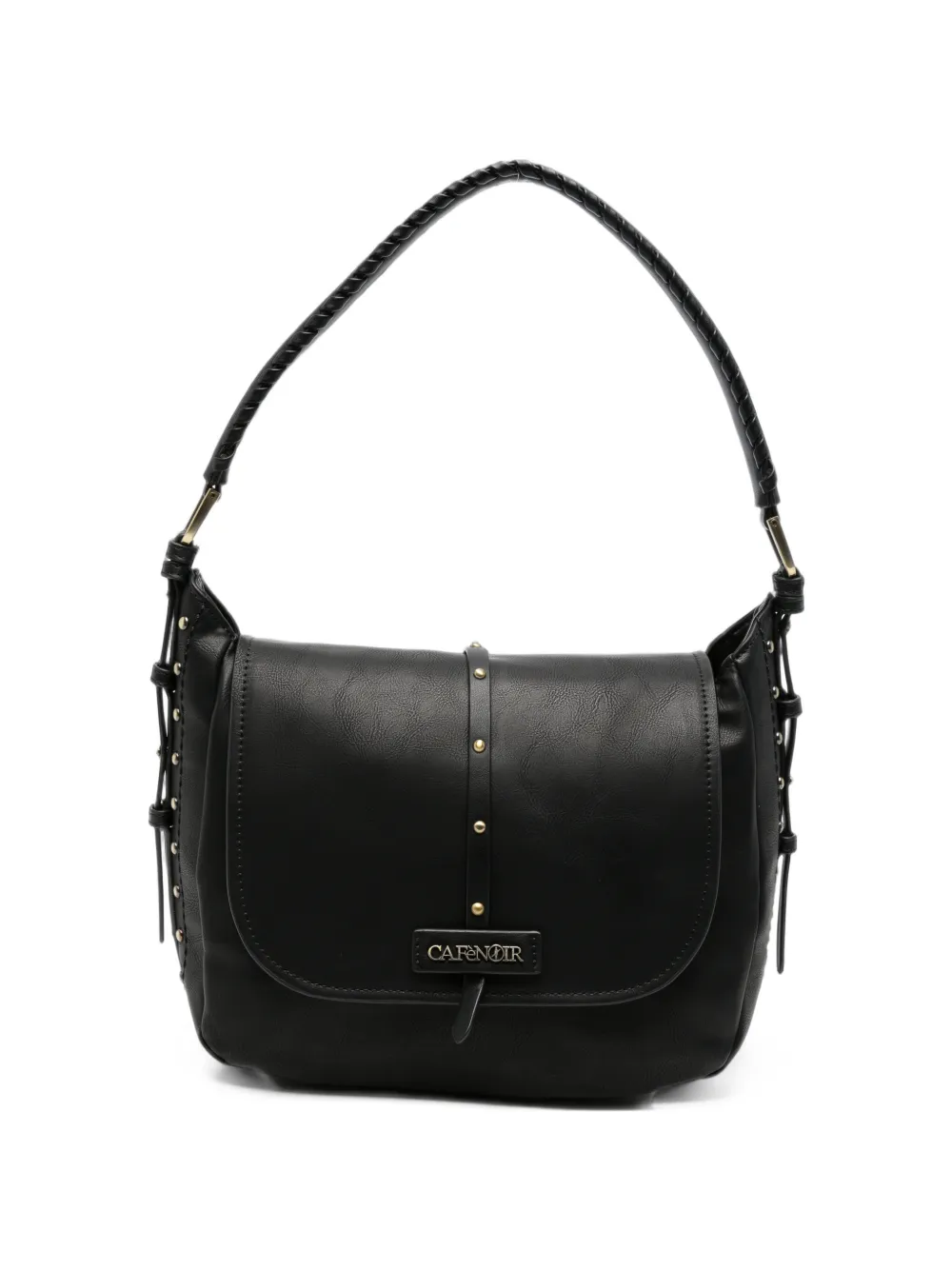 CAFèNOIR stud-embellished braided-handle shoulder bag - Schwarz