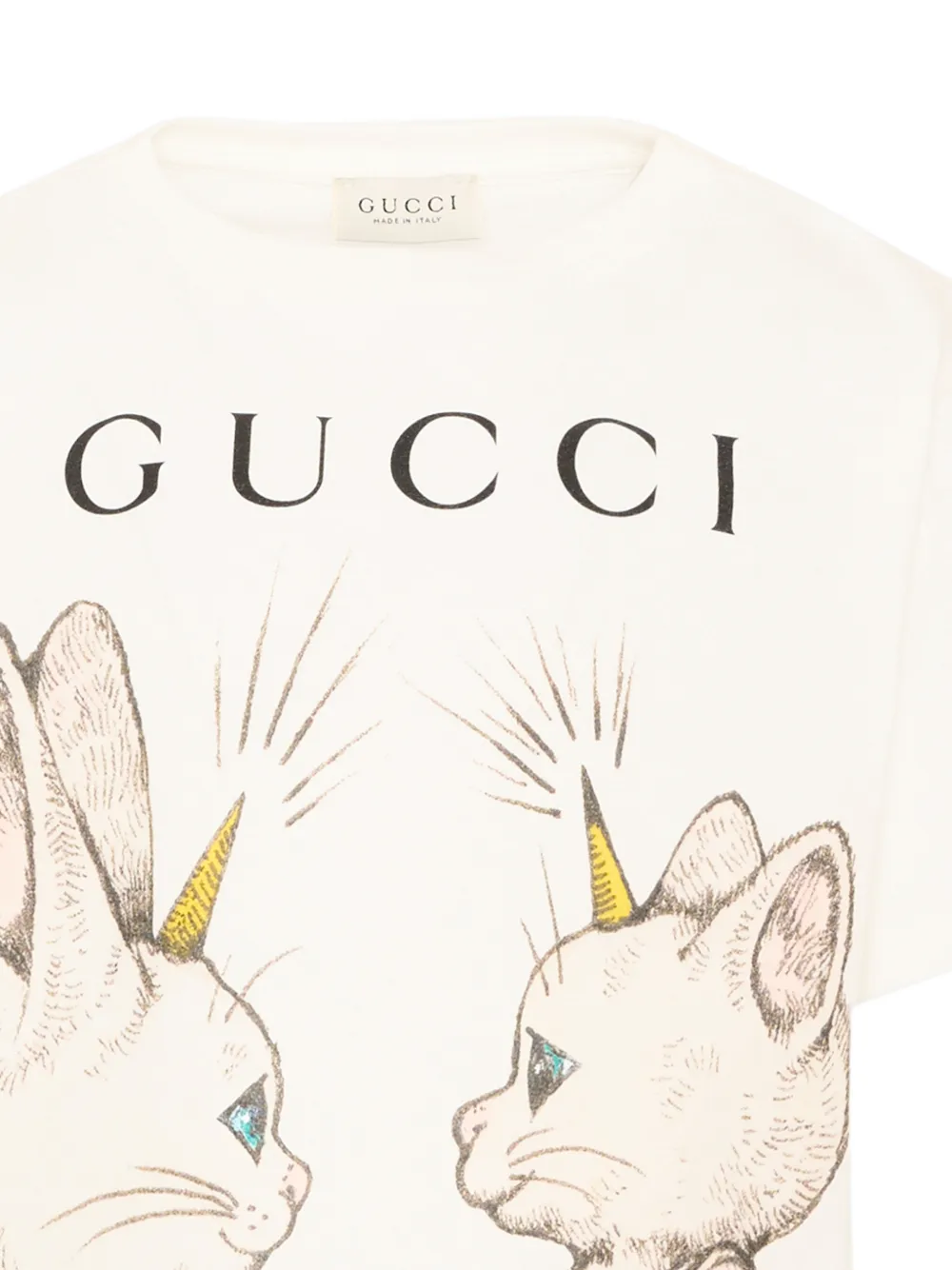 Gucci Kids logo-print graphic-print T-shirt Wit