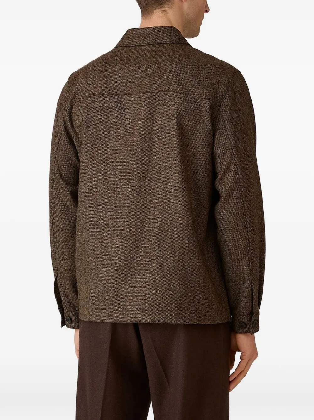 Sunspel wool twill chore jacket Groen