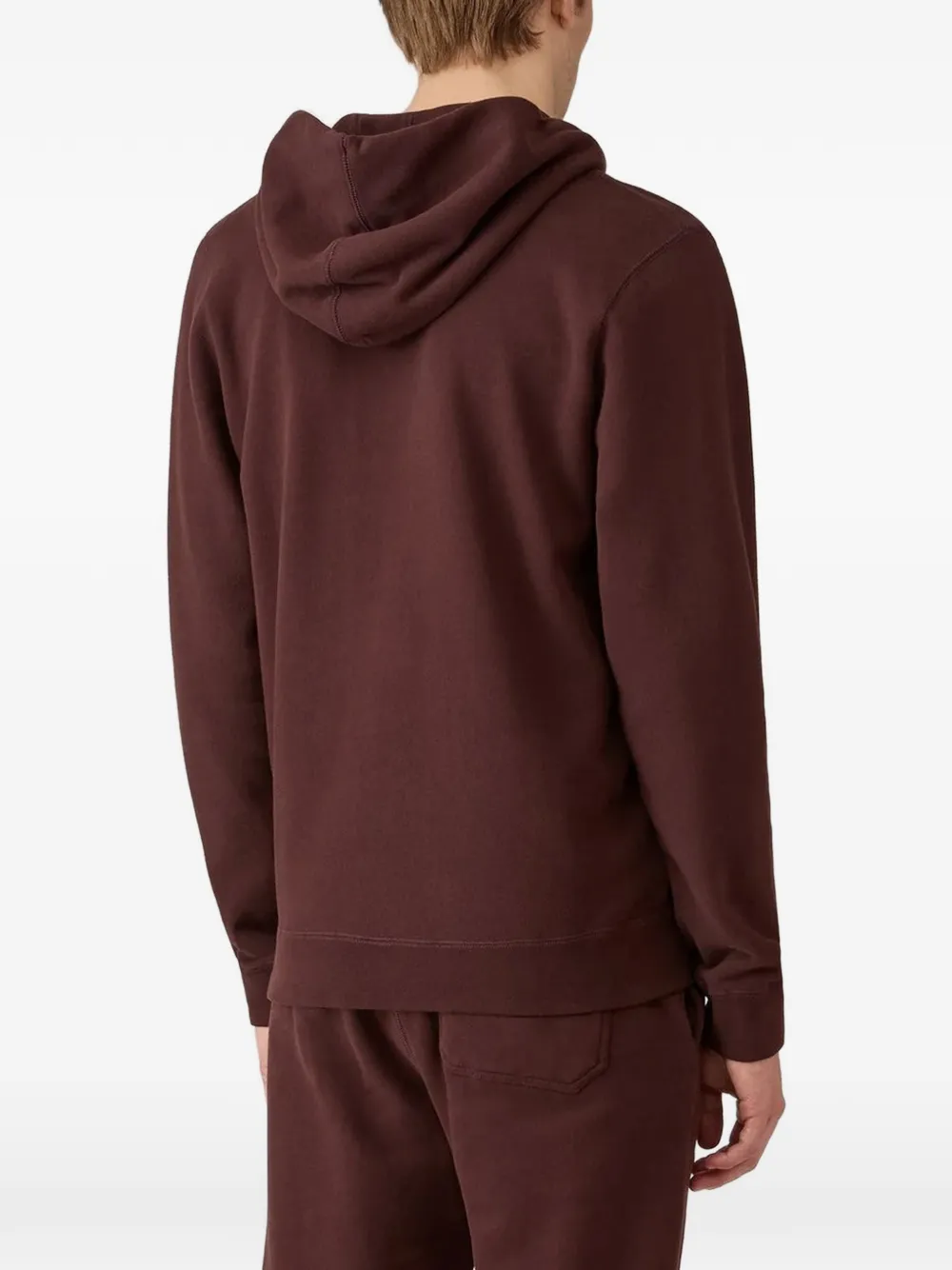 Sunspel loopback cotton hoodie Bruin