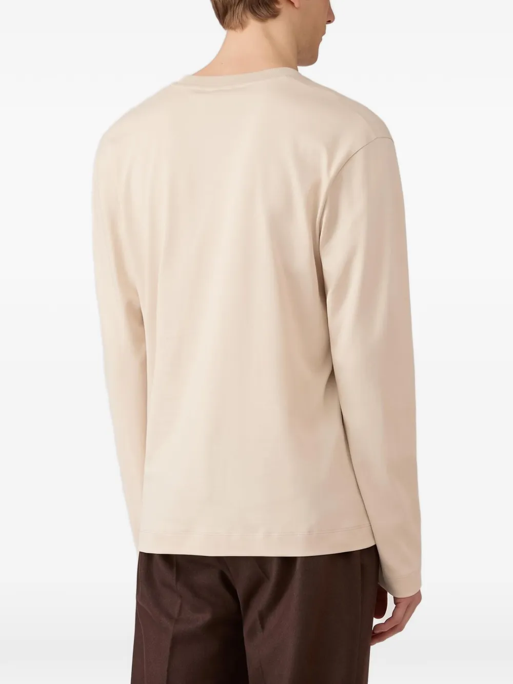 Sunspel heavyweight long-sleeve T-shirt Beige