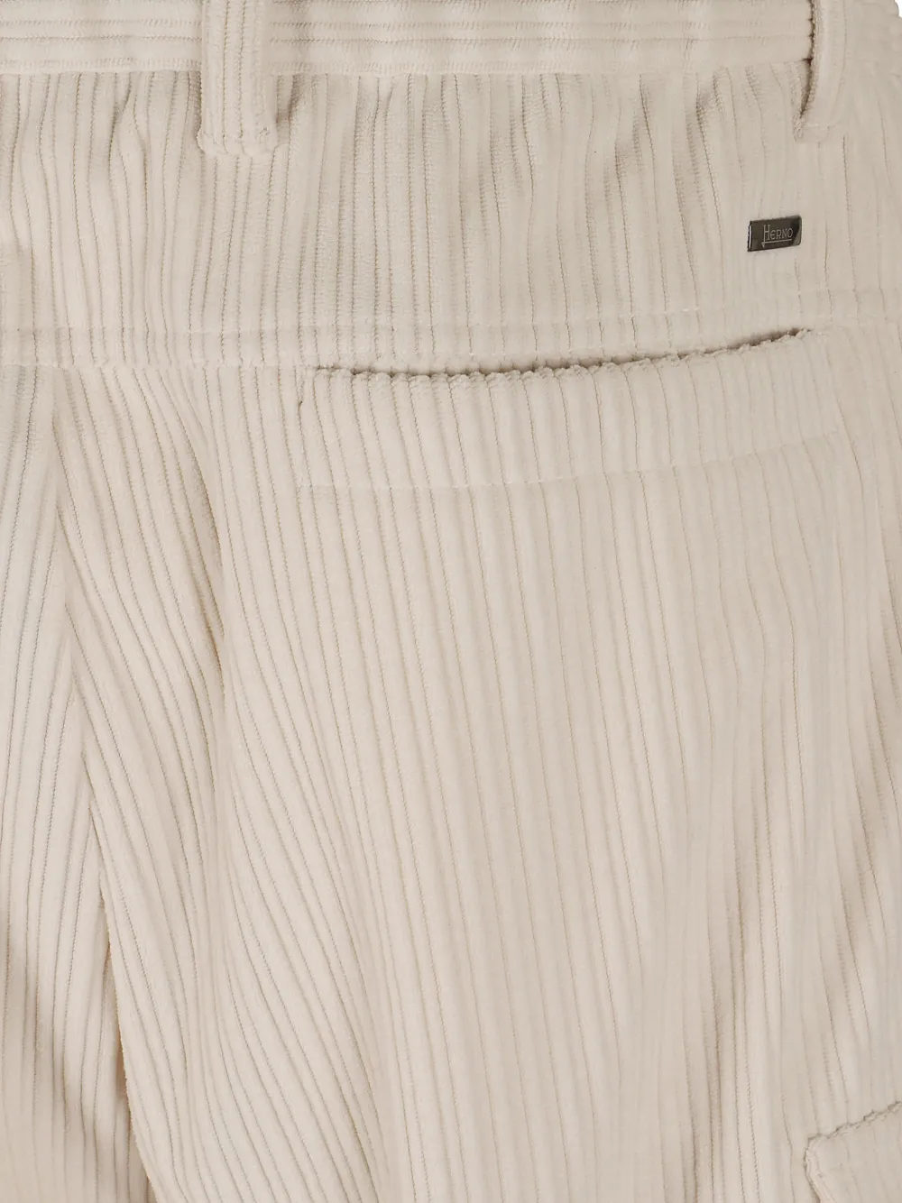Herno corduroy-effect cargo pants Wit