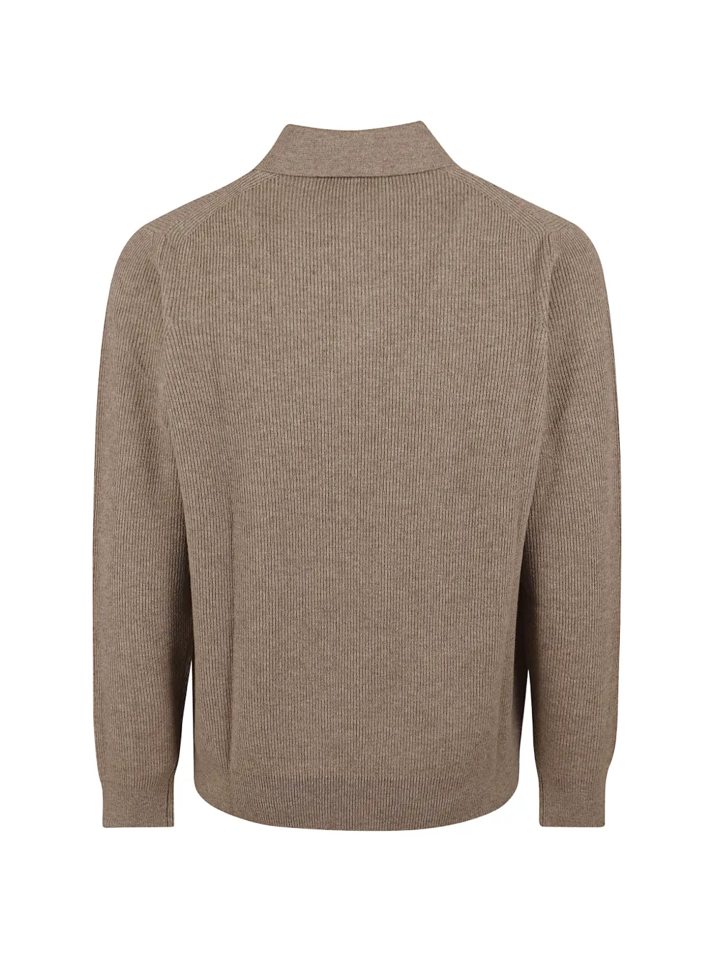 Lardini Ribgebreide polotrui met lange mouwen Beige