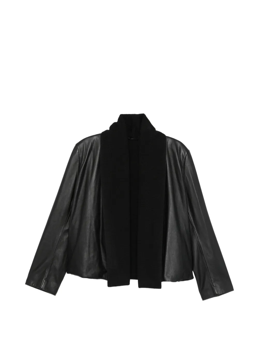 TOTEME leather shawl-lapel jacket