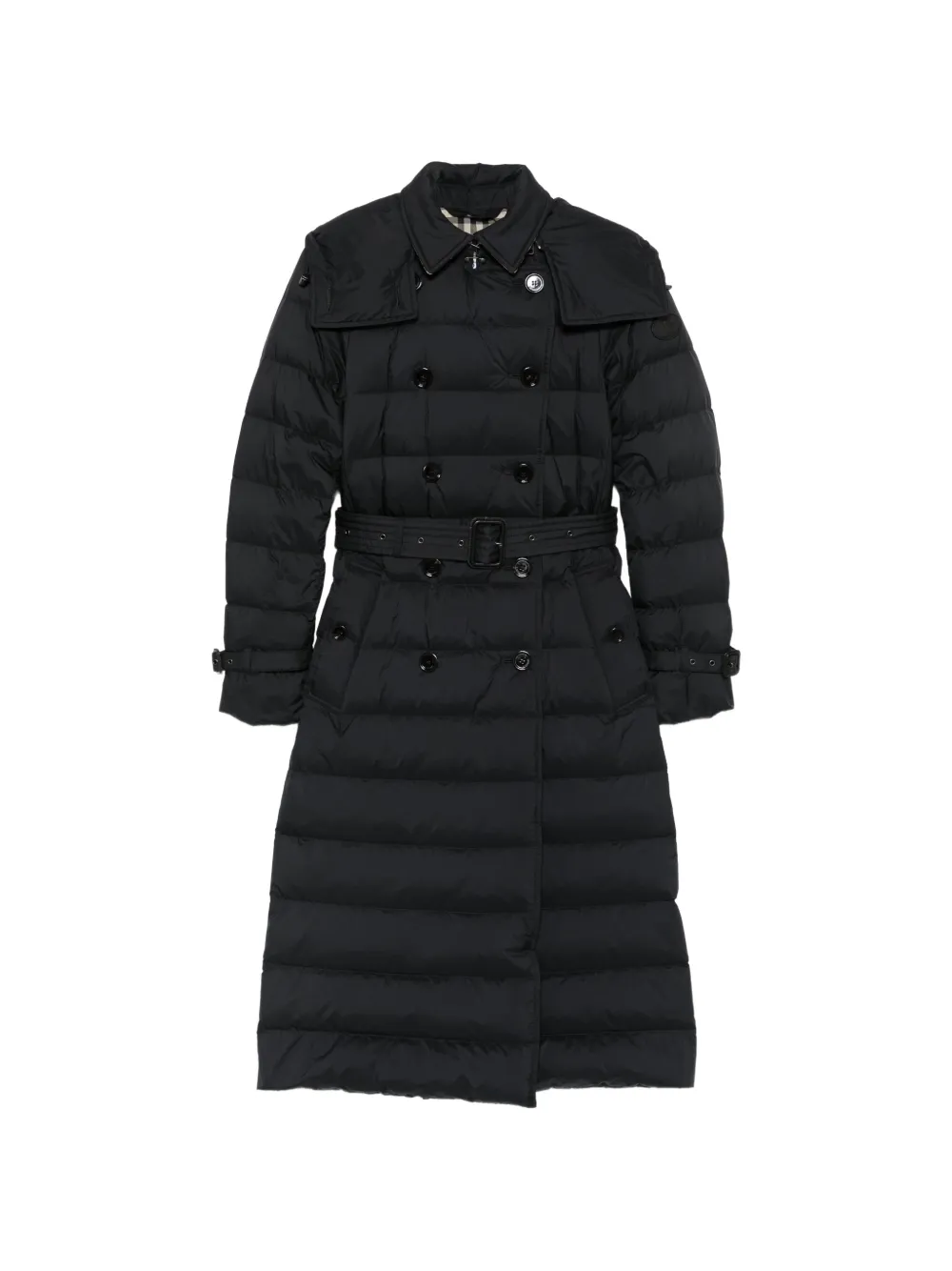 Burberry belted hooded puffer coat - Nero