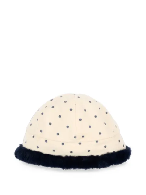 Konges Sløjd polka-dot faux-fur trim hat
