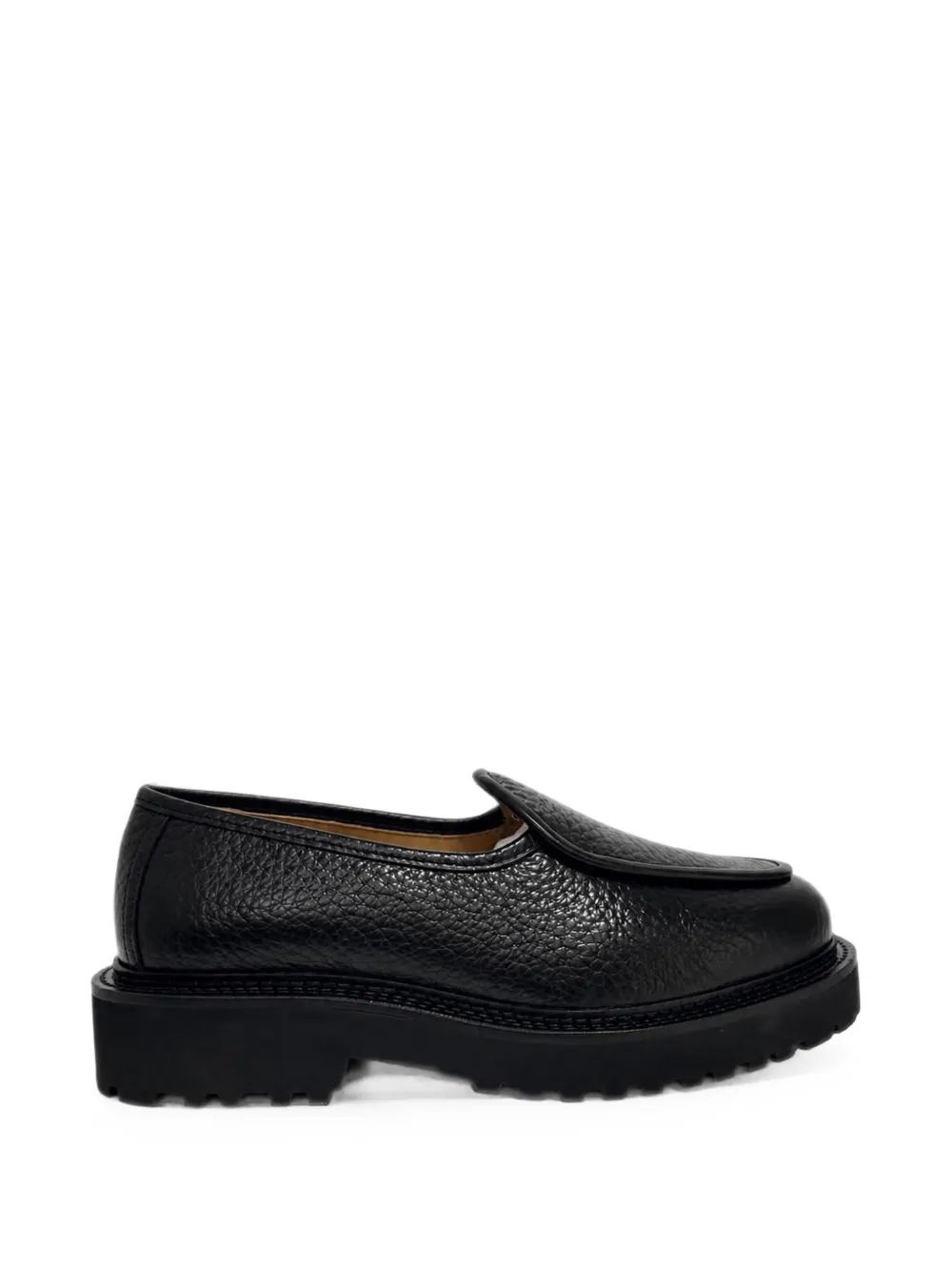 Jacques Solovière Paris Moli grained leather lug-sole loafers