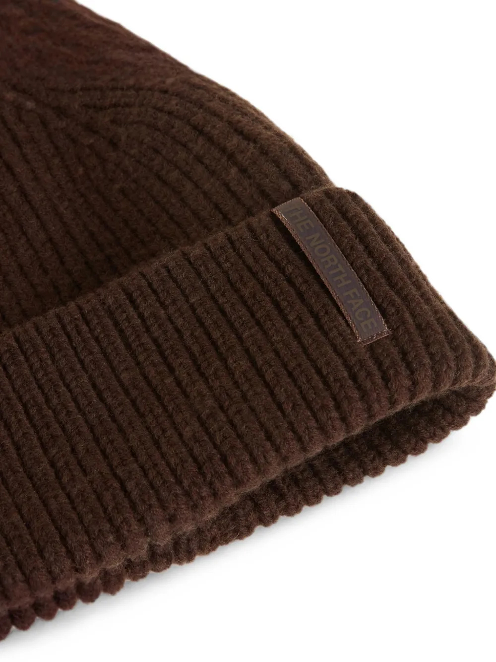 The North Face Ribgebreide muts Bruin