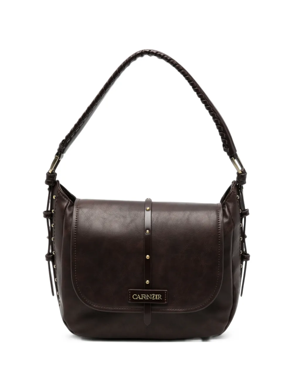 CAFèNOIR stud-embellished shoulder bag - Braun