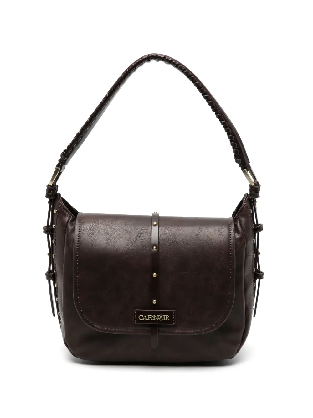 CAFèNOIR stud-embellished shoulder bag - Marrone