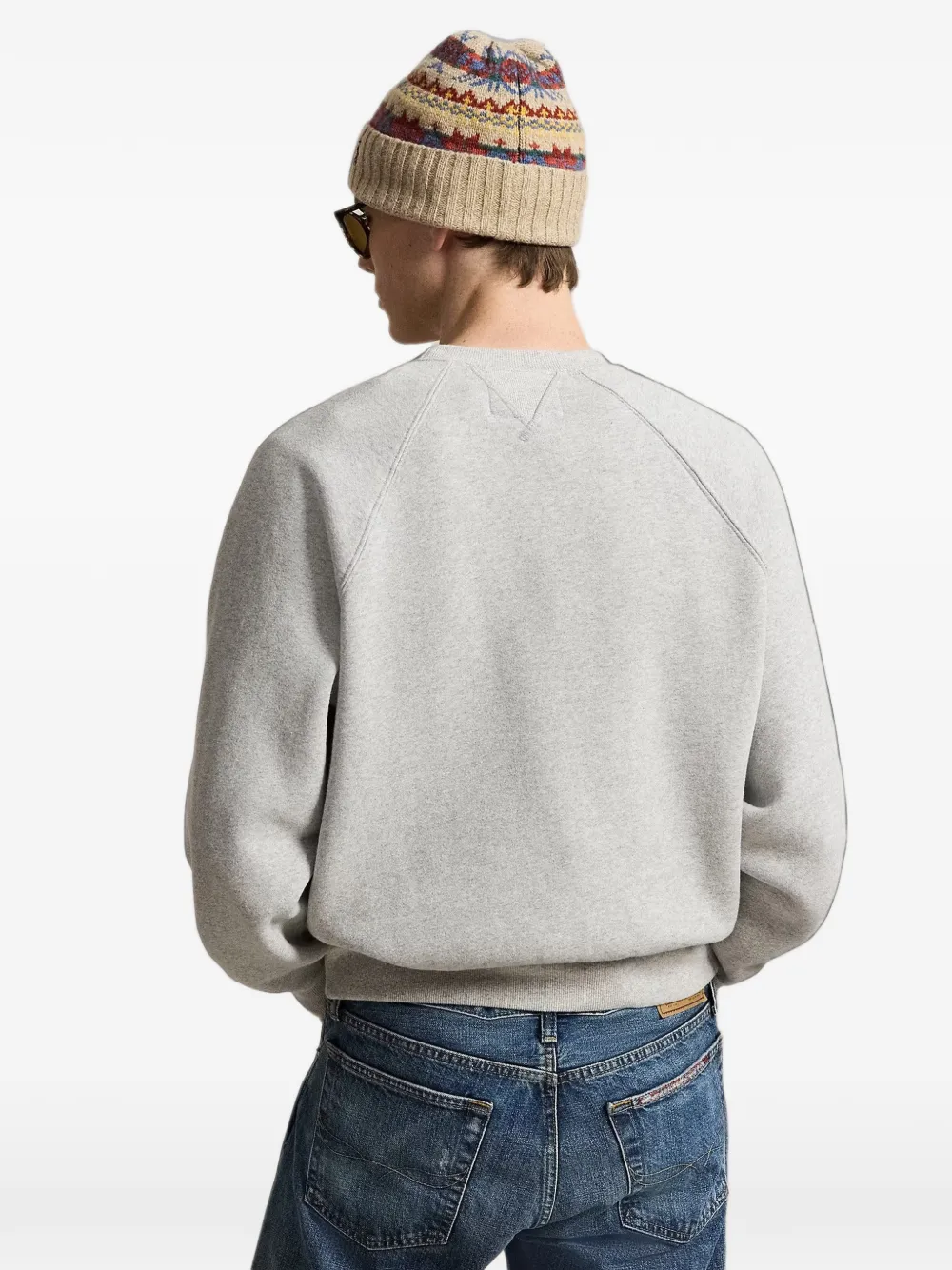 Polo Ralph Lauren Fleece sweater met raglanmouwen Grijs