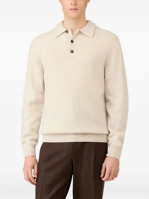 Sunspel knitted wool polo shirt