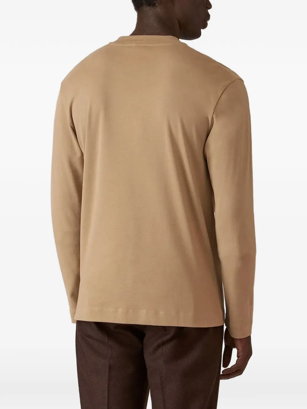 Sunspel Heavyweight T-shirt met lange mouwen Beige