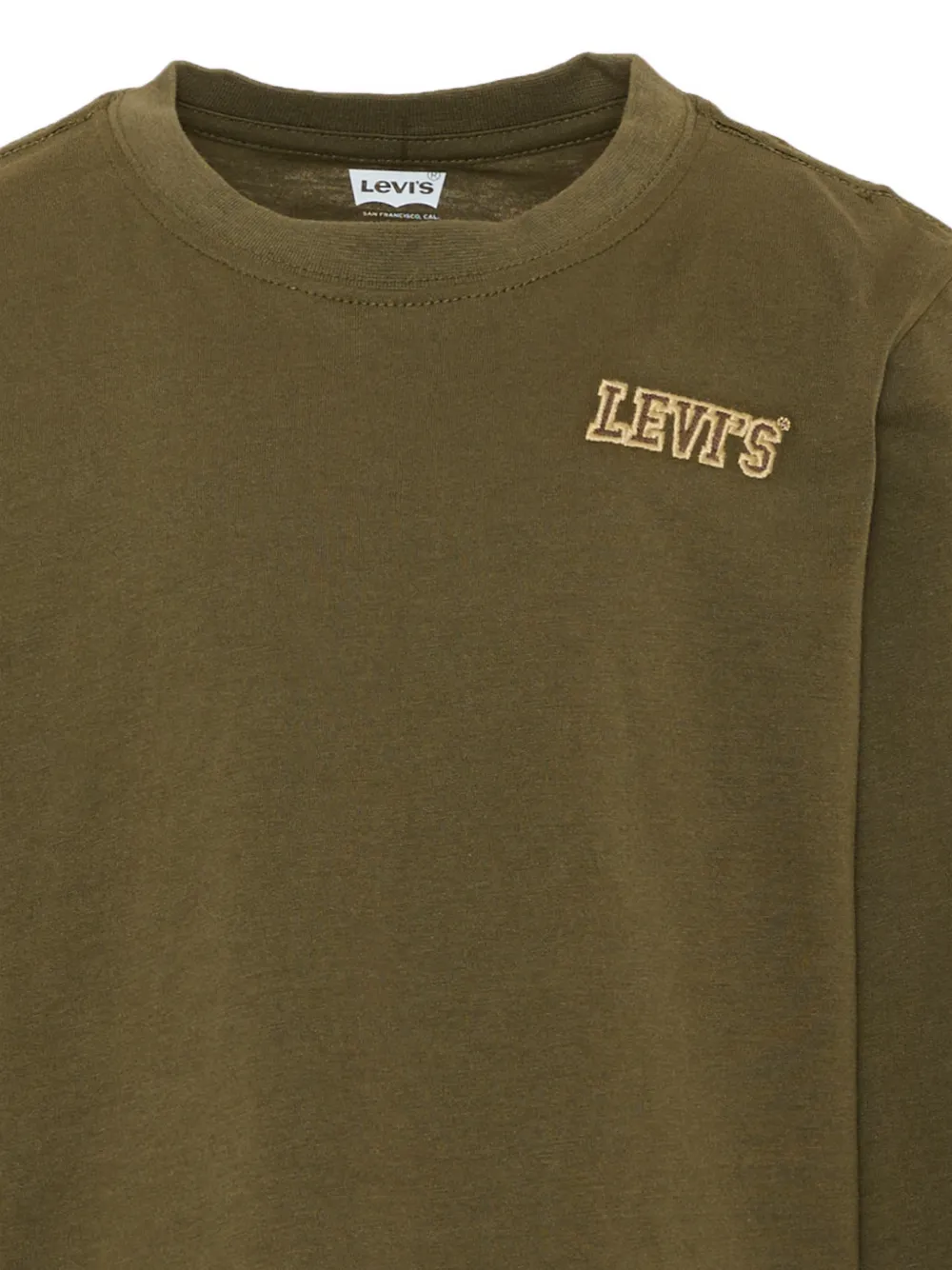 Levi's Kids logo-embroidered long-sleeved T-shirt Groen