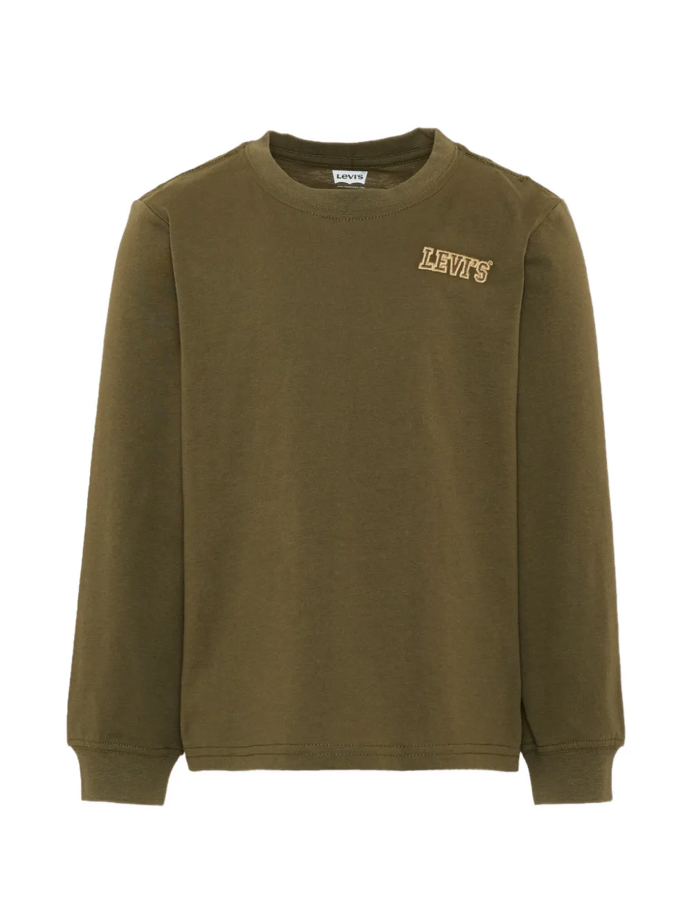 Levi's Kids logo-embroidered long-sleeved T-shirt - Verde