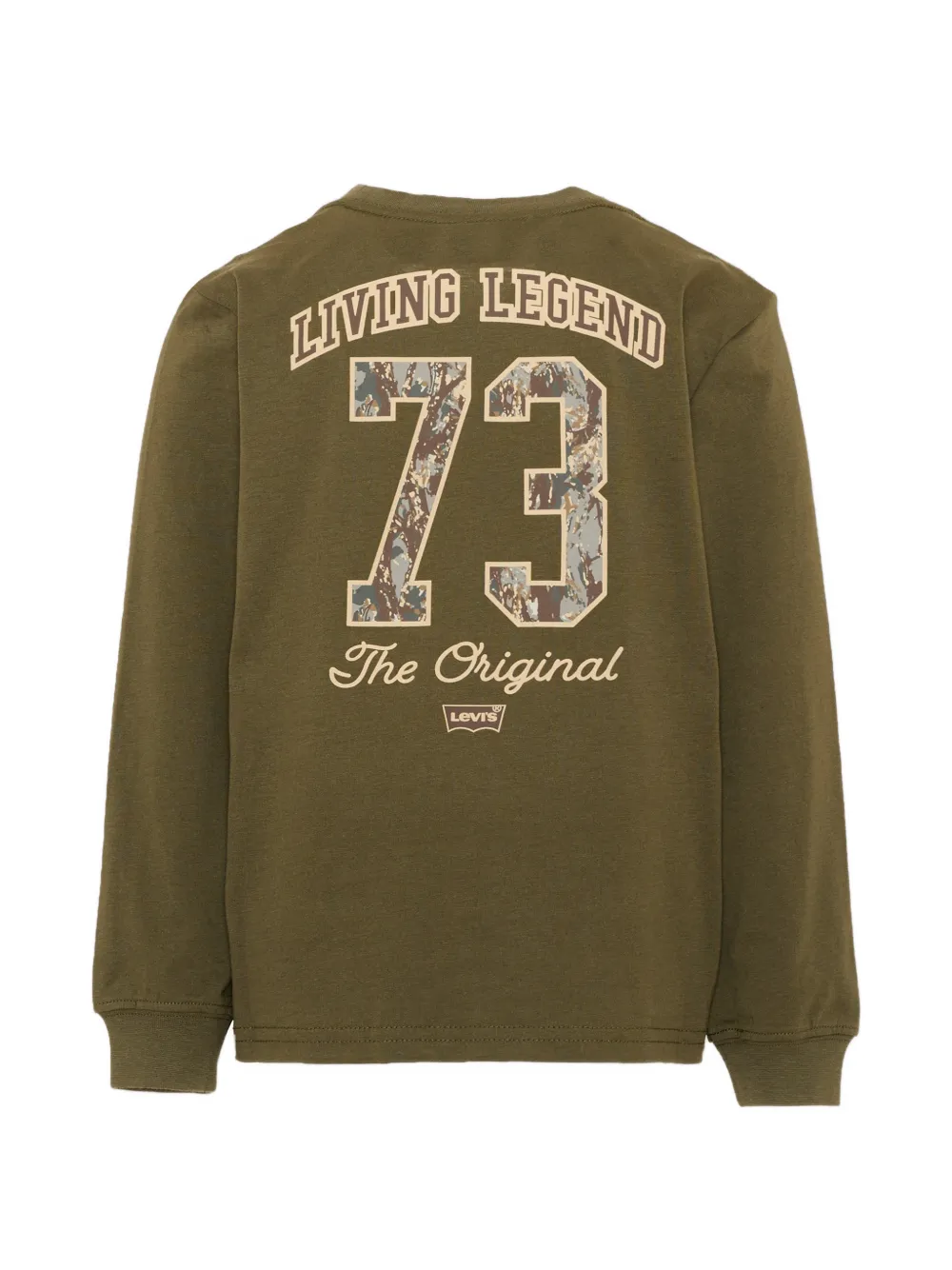 Levi's Kids logo-embroidered long-sleeved T-shirt Groen