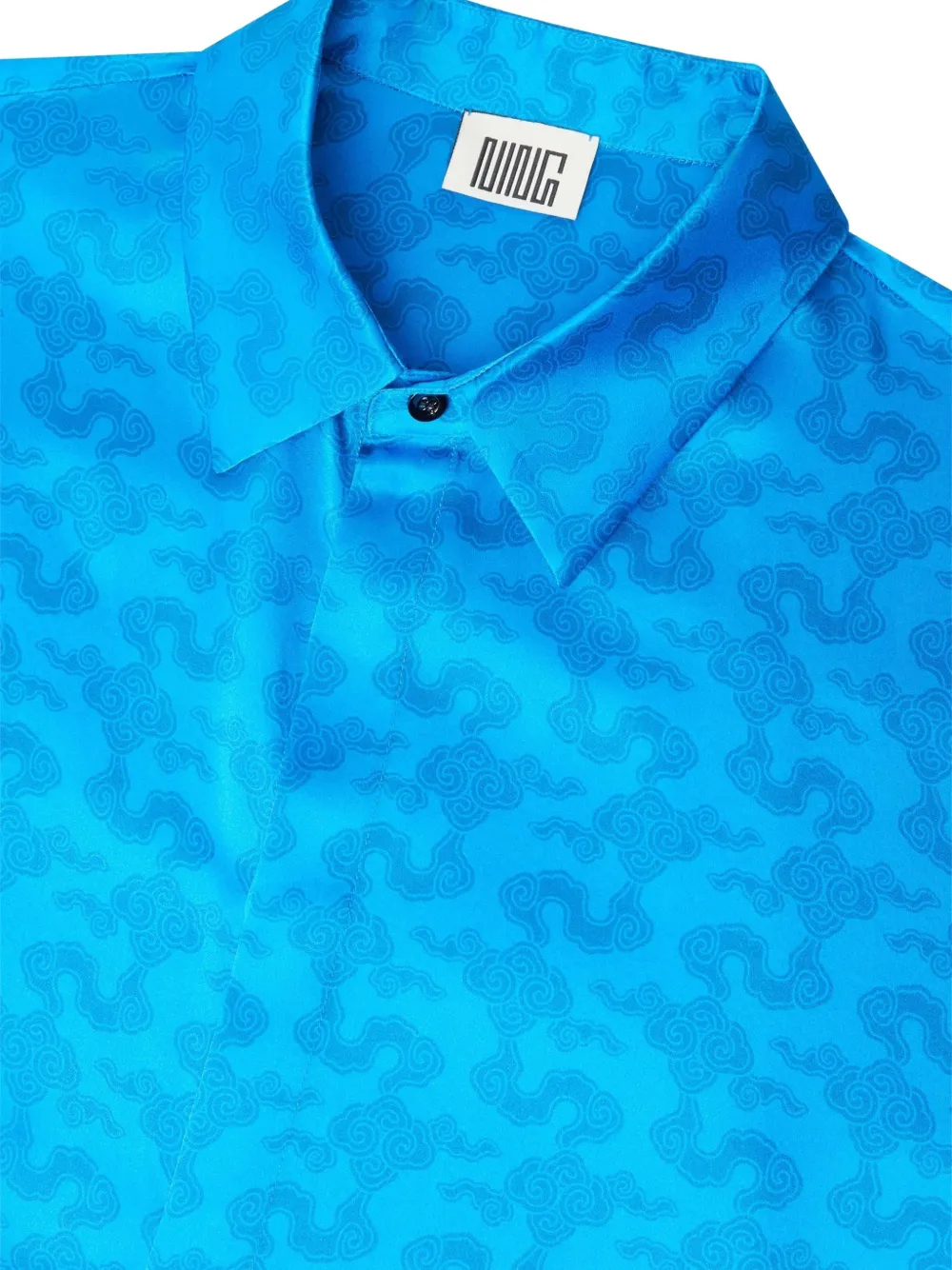 NING DYNASTY Core Cloud silk shirt Blauw
