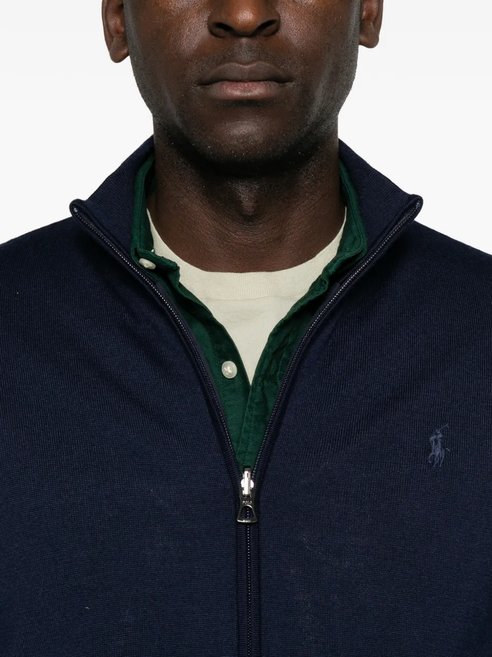 Polo Ralph Lauren Omkeerbaar jack met rits en geborduurd logo Blauw