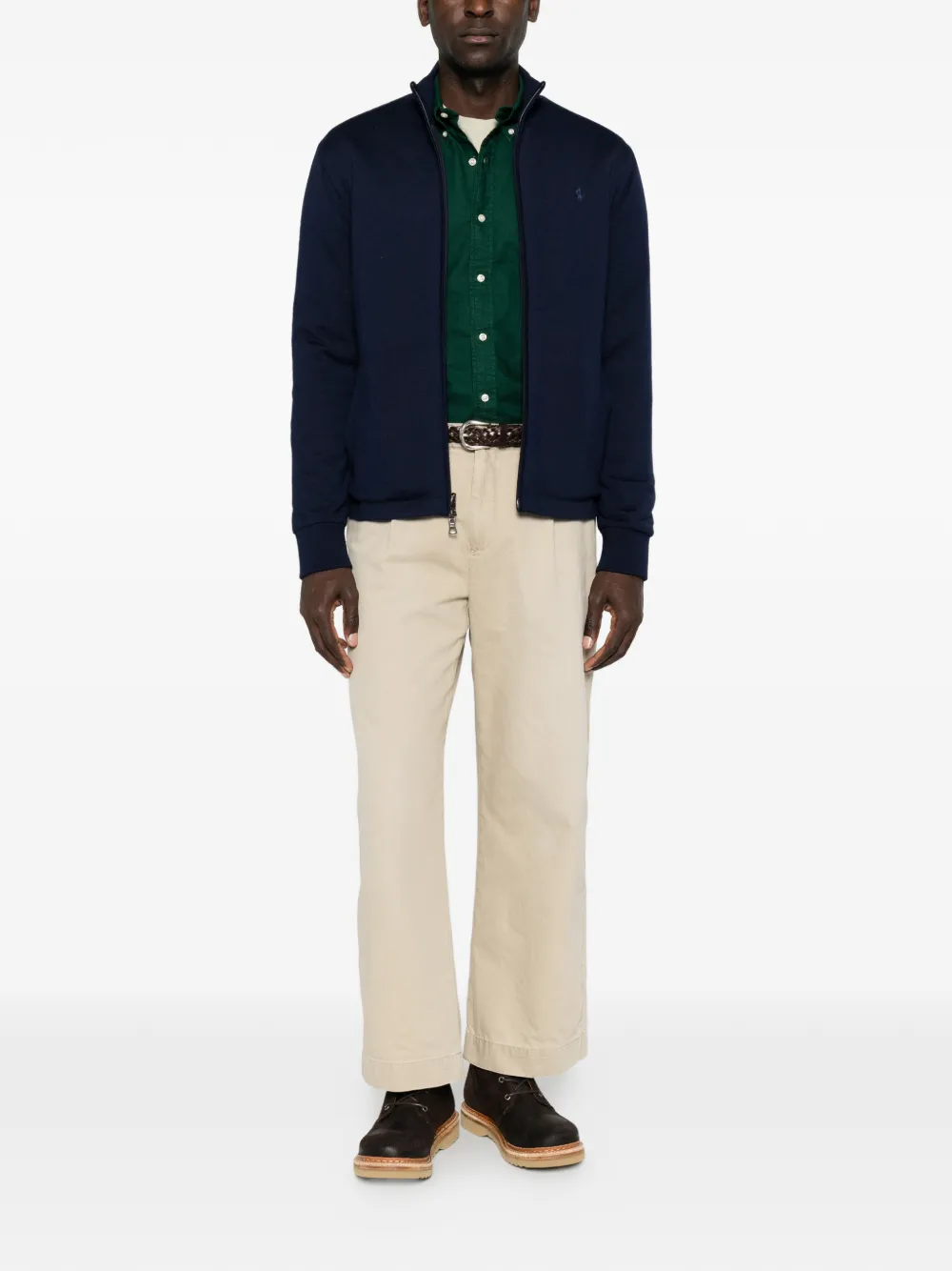 Polo Ralph Lauren Omkeerbaar jack met rits en geborduurd logo Blauw