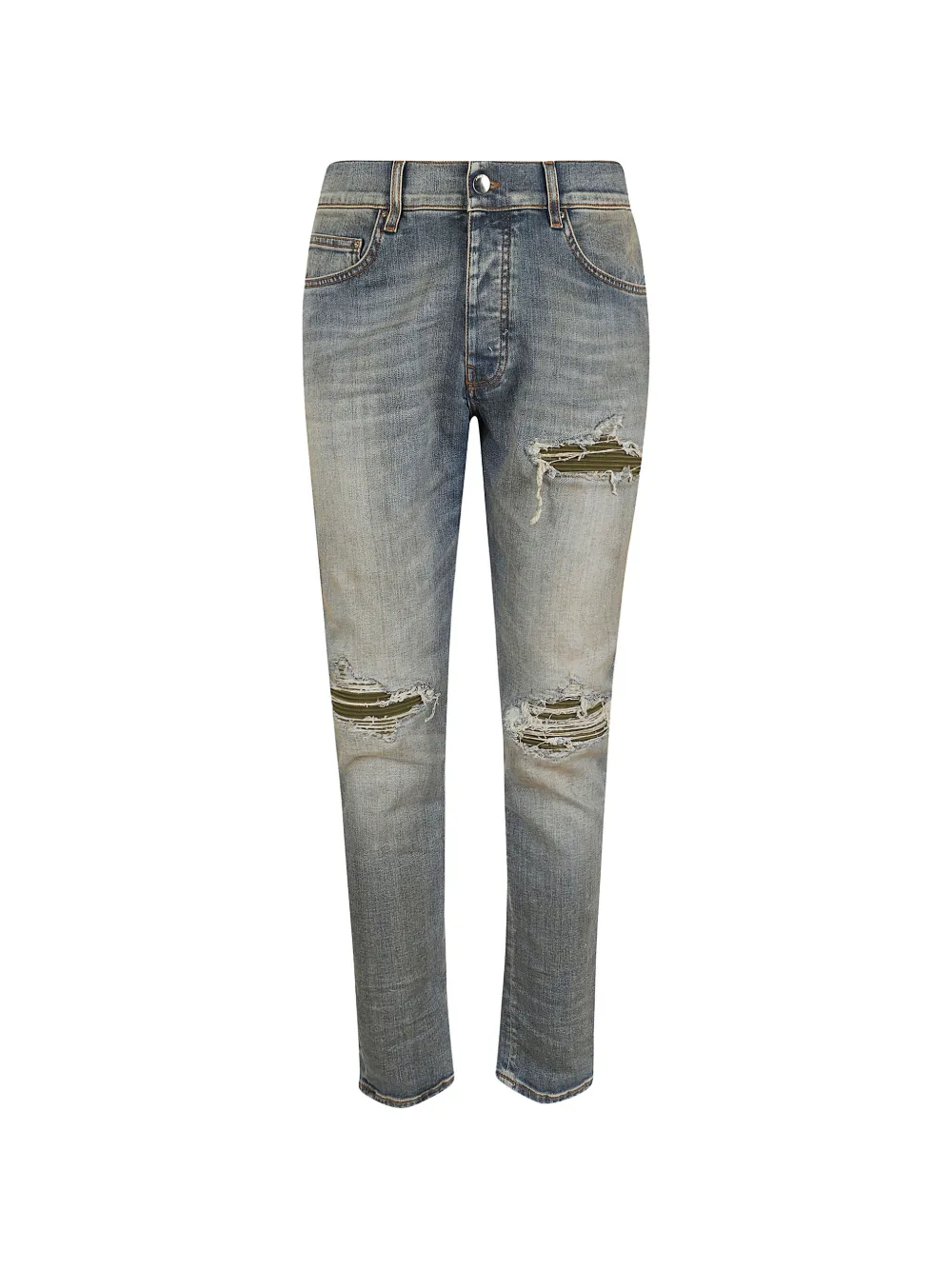 AMIRI distressed panelled jeans - Blu