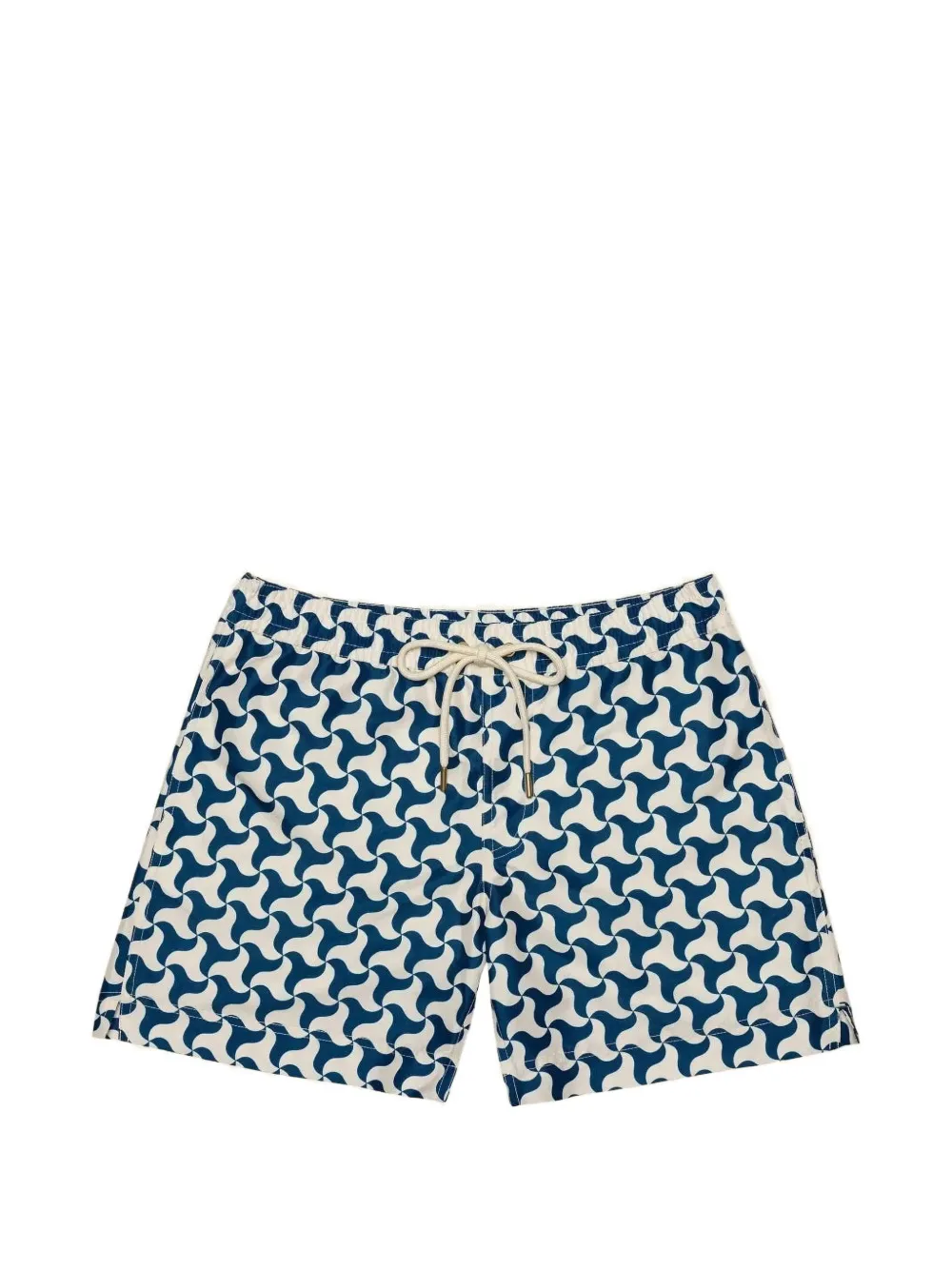 PRINCE & BOND Easton geometric-print swim shorts - Blau