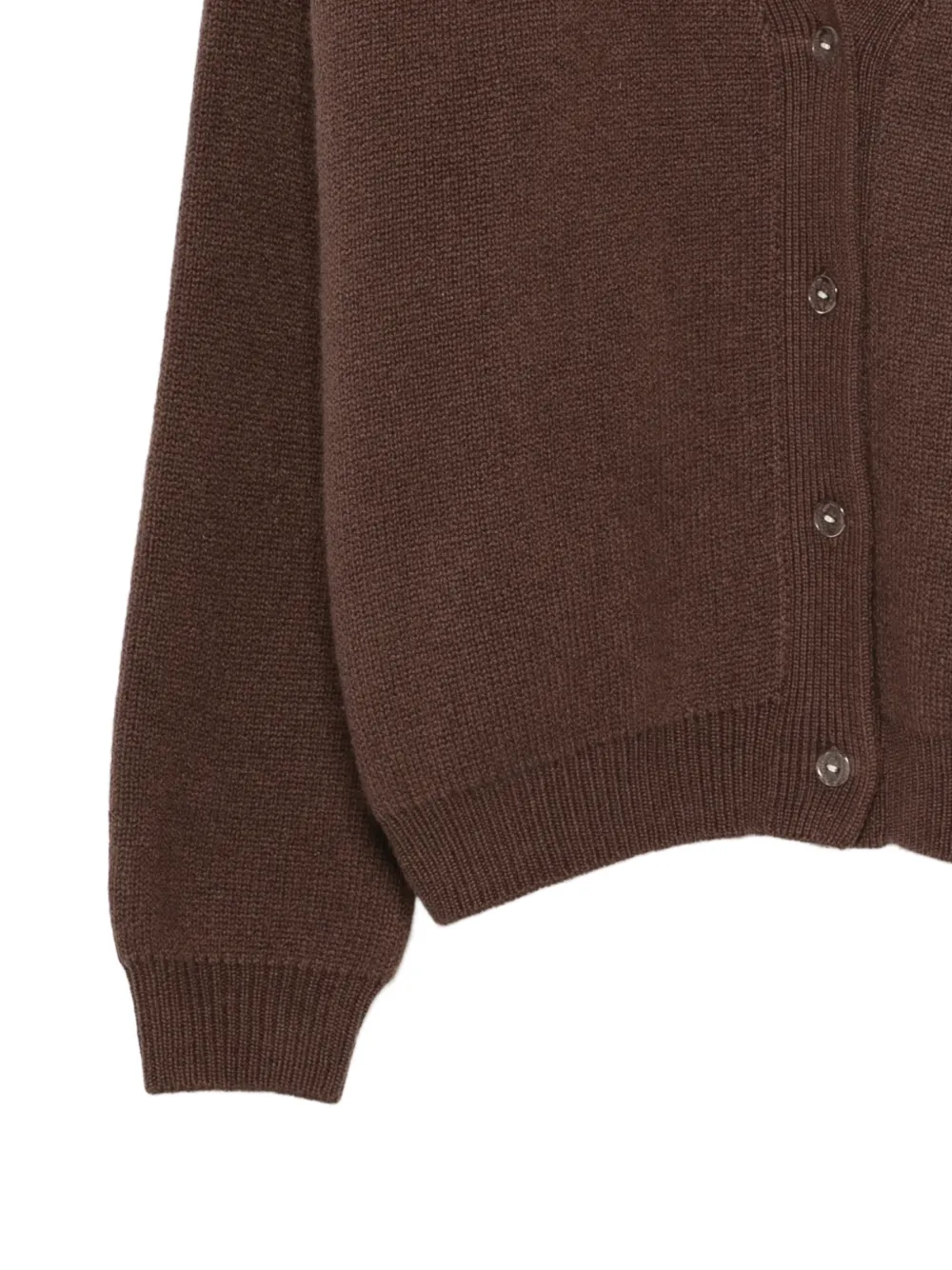 Liska Button-up vest met V-hals Bruin