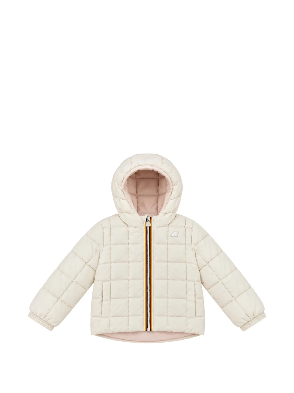 K Way Kids reversible quilted hooded jacket Roze
