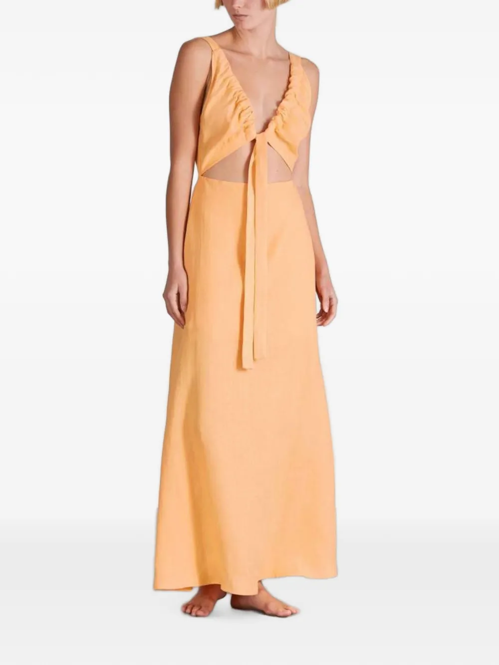 BONDI BORN Tobago linen maxi dress