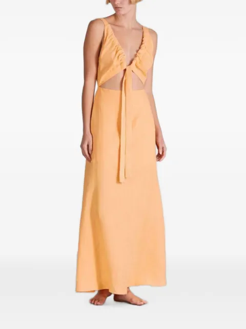 BONDI BORN Tobago cutout linen dress