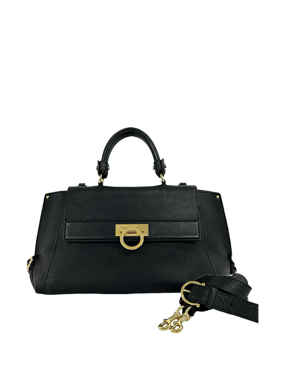 Ferragamo Pre-Owned sac à main Gancini (2021) - Noir Ferragamo Pre-Owned sac à main Gancini (2021) - Noir