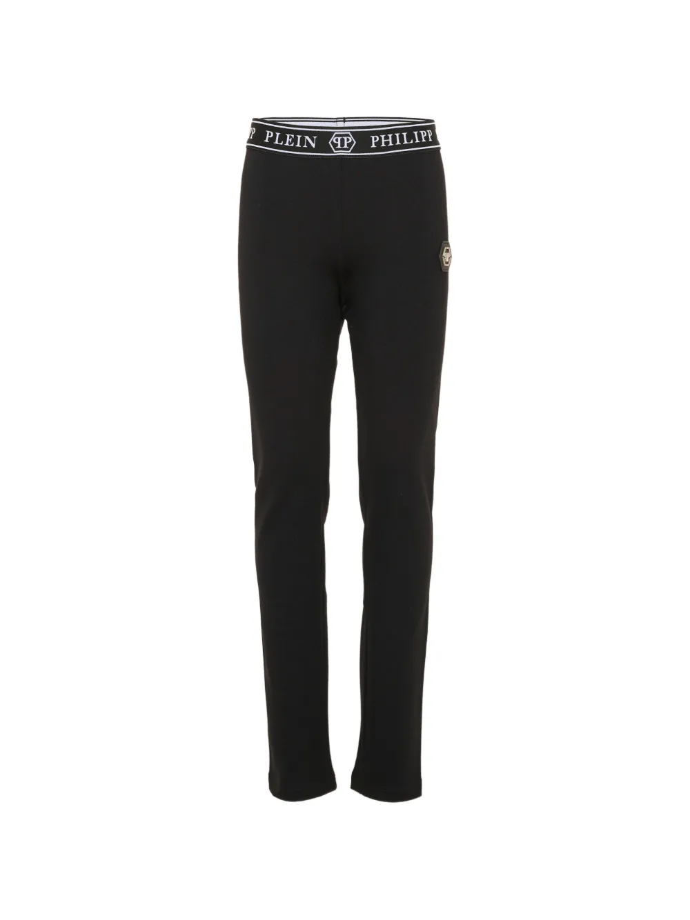Philipp Plein Junior logo-waistband leggings - Nero