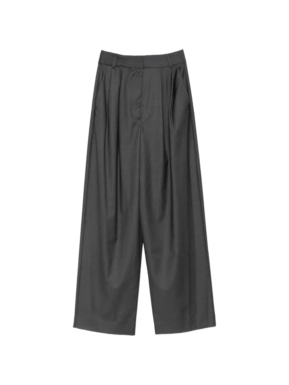 ALPHA STUDIO Pantaloni a gamba ampia con pieghe - Grigio