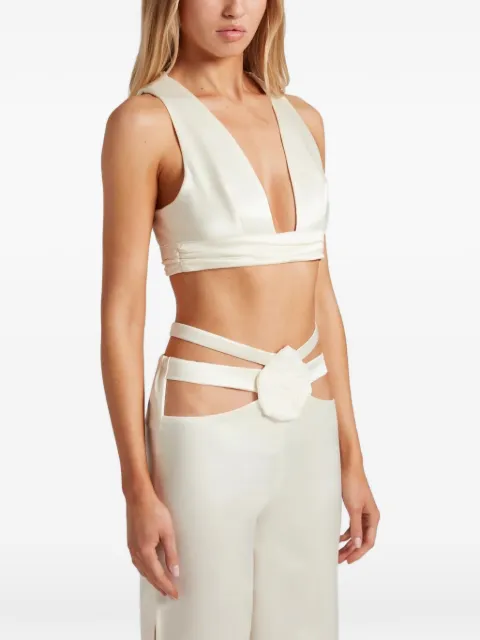 Violante Nessi Adele bow-detail satin top