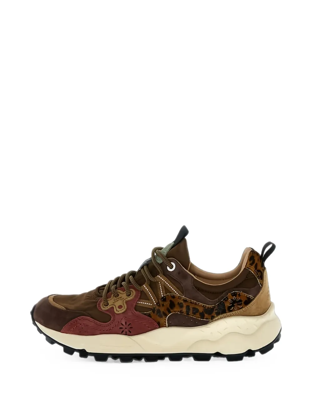 FLOWER MOUNTAIN Yamano 3 leopard-print sneakers Bruin