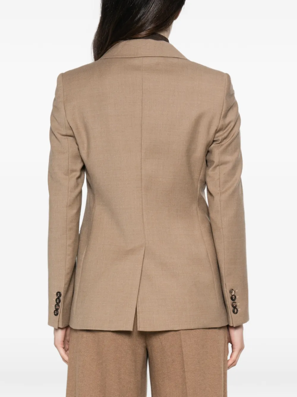 Max Mara double-breasted peak-lapels jacket Beige