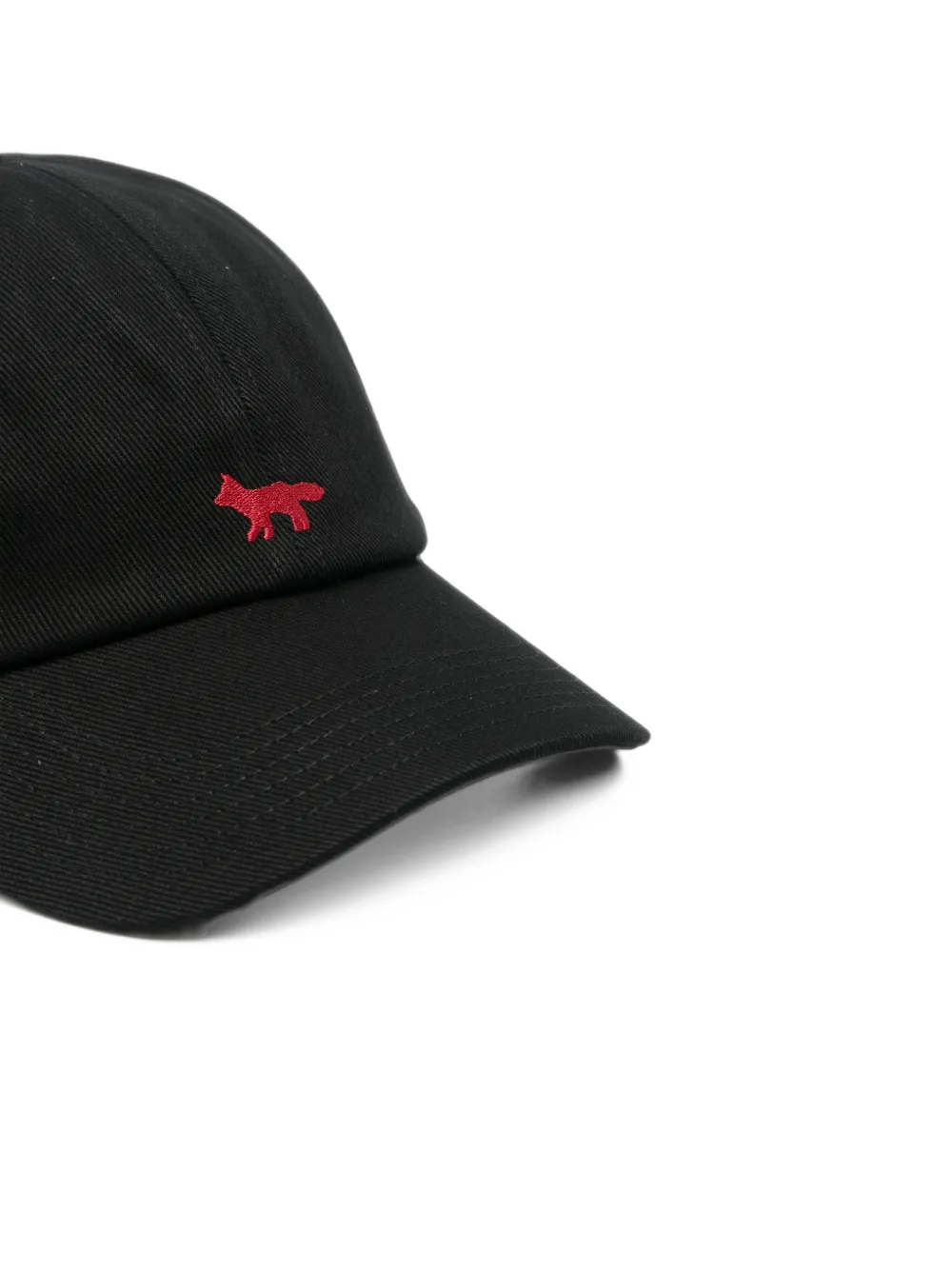 Maison Kitsuné Fox Patch baseball cap Zwart