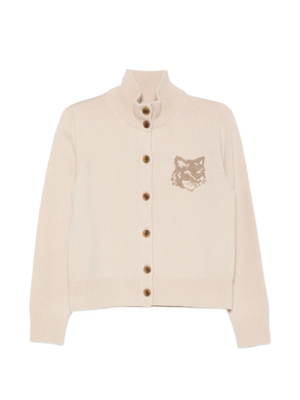 Maison Kitsuné Bold Fox Head intarsia-knit cardigan