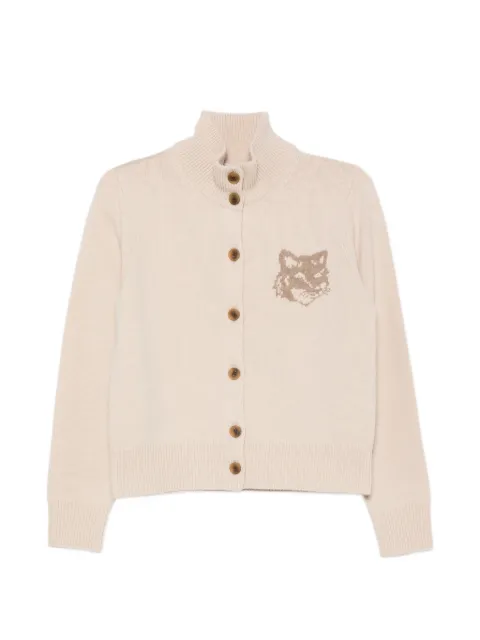 Maison Kitsuné cárdigan Bold Fox Head tejido en intarsia