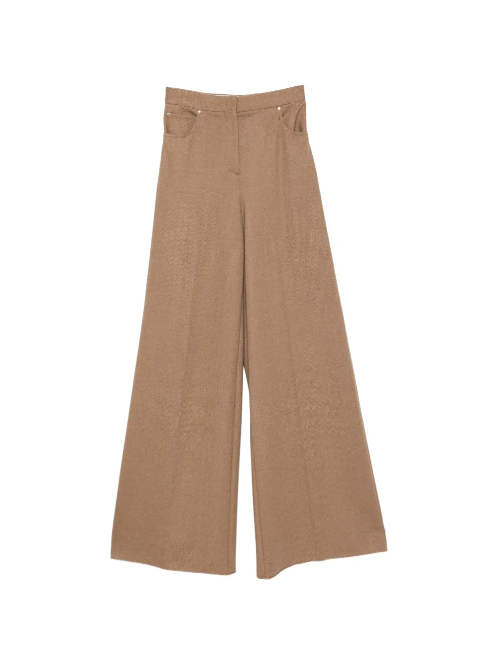 Max Mara herringbone wide-leg trousers