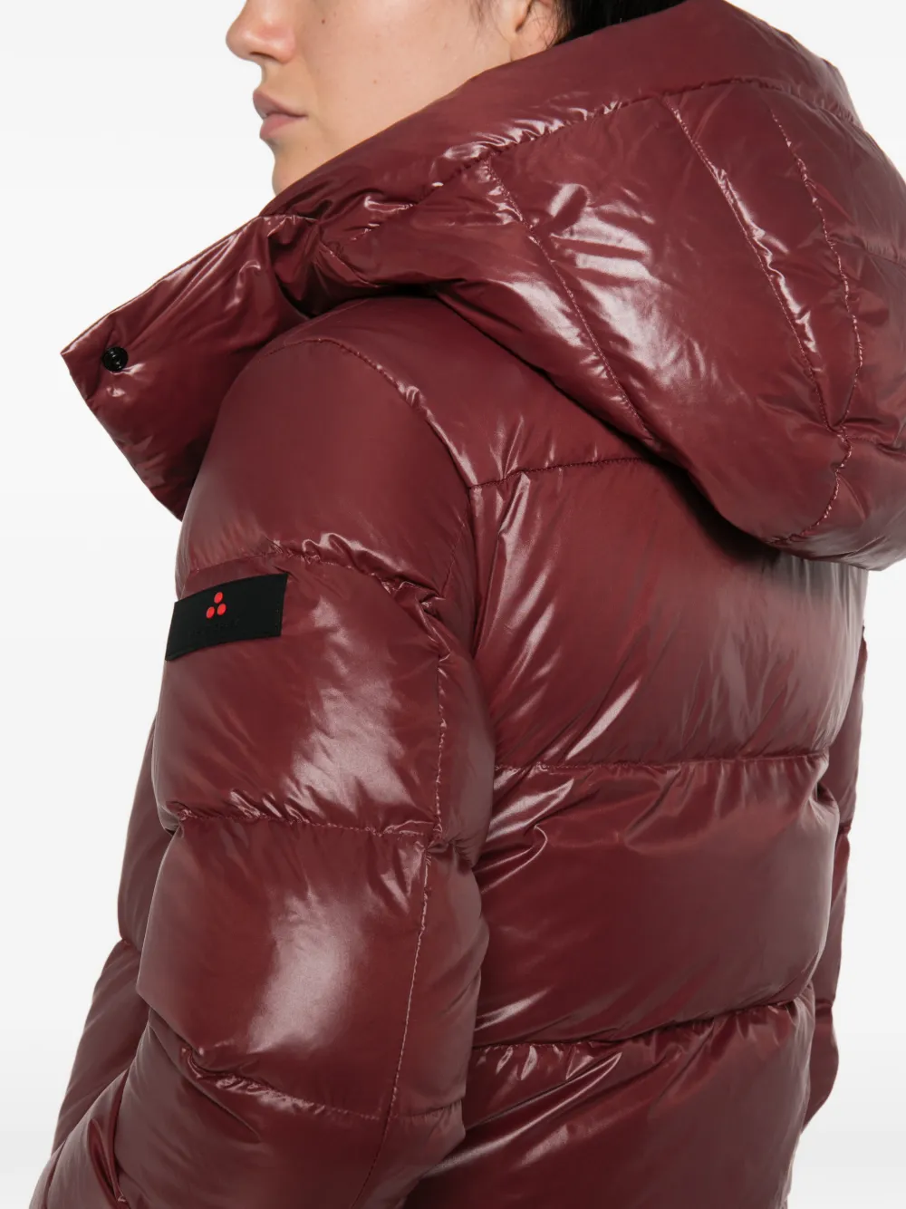 Peuterey Kenid quilted hooded jacket Rood