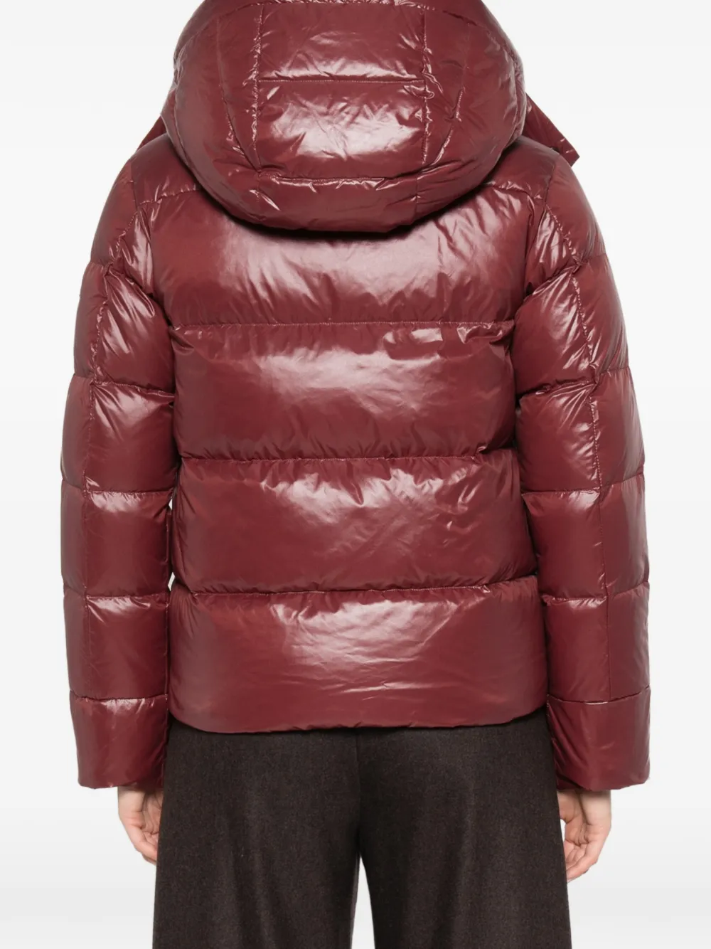 Peuterey Kenid quilted hooded jacket Rood