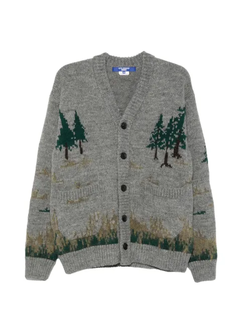 Junya Watanabe MAN intarsia-knit wool cardigan
