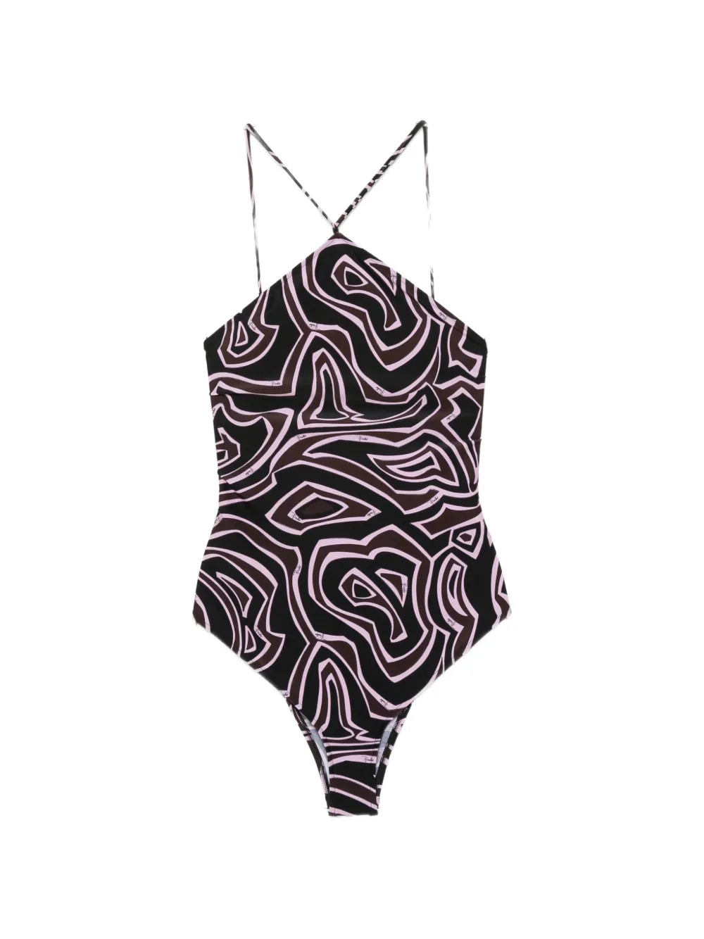 PUCCI Iride-print halterneck swimsuit