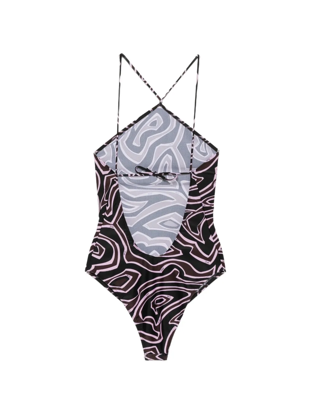 PUCCI Badpak met print en halternek Bruin