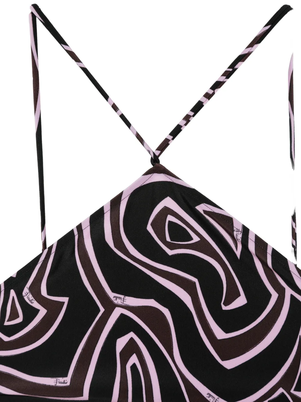 PUCCI Badpak met print en halternek Bruin