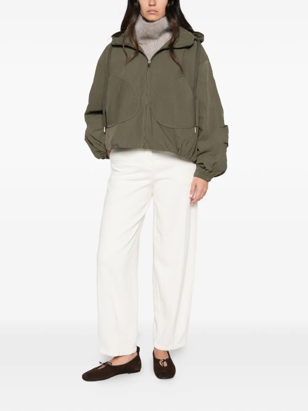 Via Masini 80 Straight broek Beige